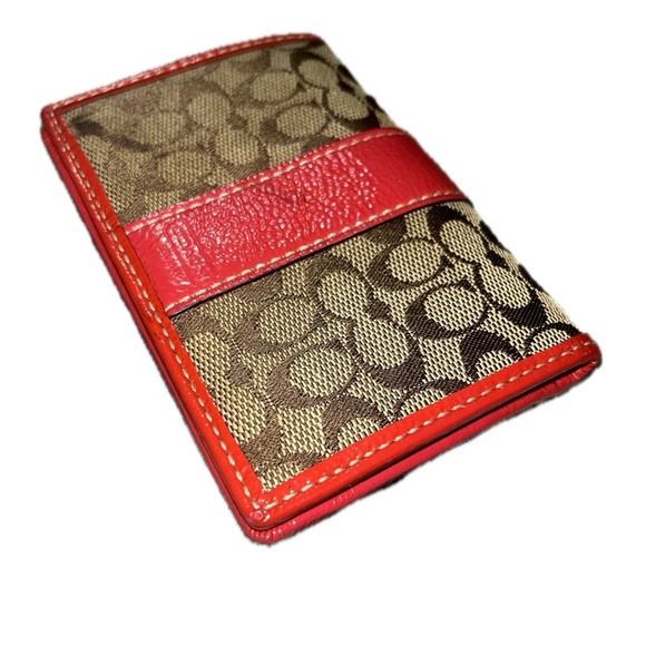 Y2K Coach Signature Canvas Leather & Patent Leather Card Holder - Picture 4 of 13